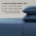 thumbnail image 2 of The Sheet Lab Regal Dreams Sheet Sets, 4-Piece Queen, Navy, 2 of 8