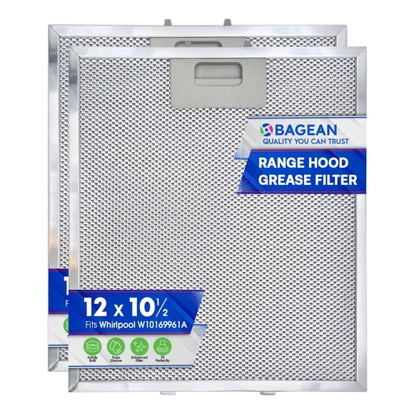 Bagean Range Hood Filter Replacement 12" x 10.5" W10169961A Compatible with Whirlpool Stove Hood Vent Filter - Aluminum Screen for Kitchen Overhead E