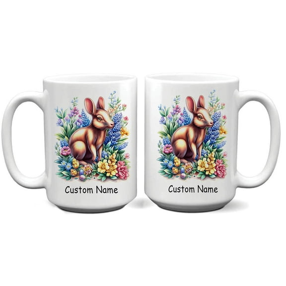 Personalized Cute Aardvark Coffee Mug 11oz 15oz - Custom Name Ceramic Cup - Best Gift for Aardvark Lovers, Parents, Girlfriend, Siblings, Kids, Animal Enthusiasts