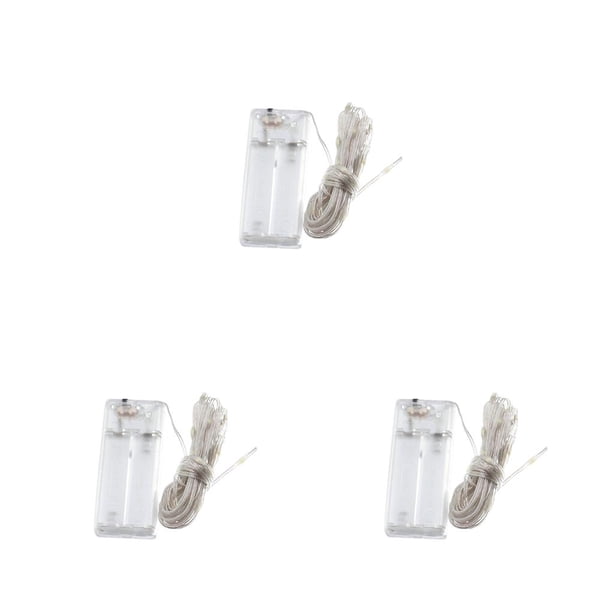 Naiovety lámpara de cadena con pilas luces LED iluminación decorativa para el jardín del hogar patios suministros de árboles blanco puro / 4 Type1 NO1