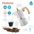 thumbnail image 3 of Cafetera para café espresso GROSCHE Milano, 9 tazas, color gris, 3 of 9