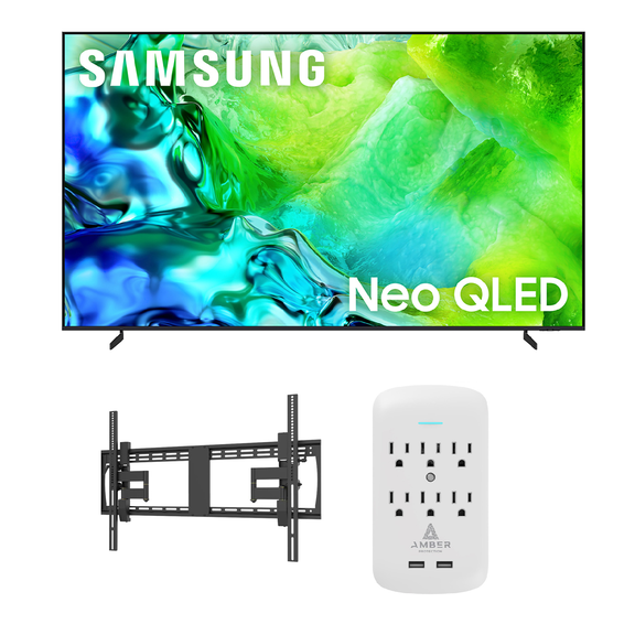 Samsung QN100QN80H TV with Xxl-Tilt-Extension and 6-Outlet-Surge (2026)