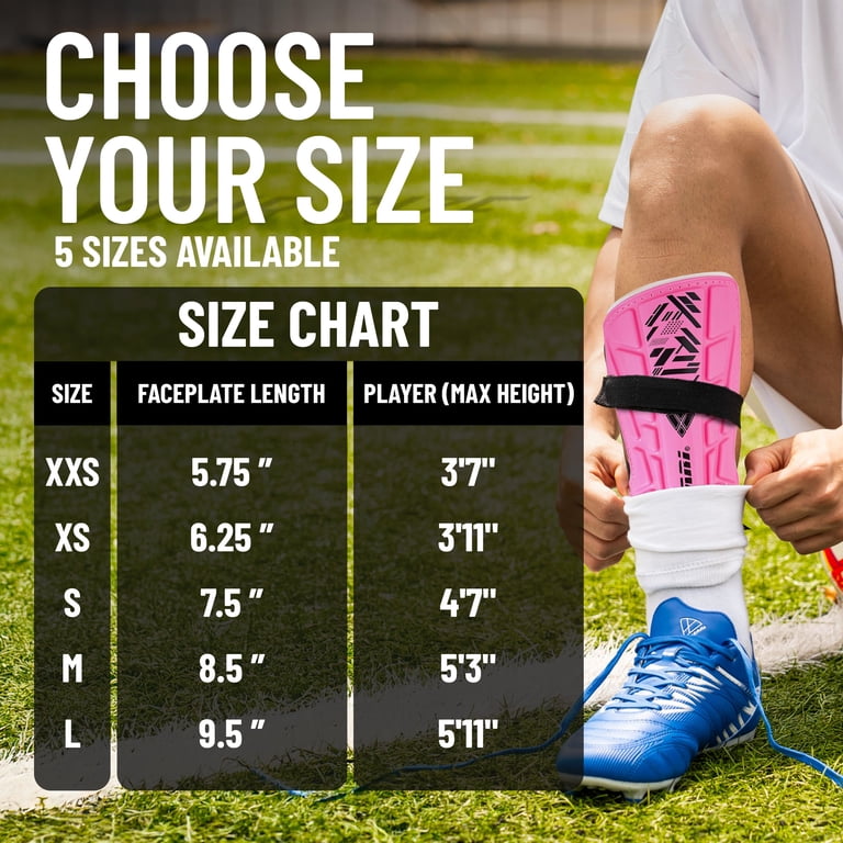 Vizari Malaga Soccer Shin Guards with Ankle Support, XS photo 5