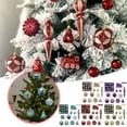 thumbnail image 7 of 60PCS Christmas Ball Ornaments Sets Train Snowflake Ice Pack Painted Christmas Pendant Classic Christmas Ornaments Christmas Tree Holiday Party Decoration for Xmas Home Indoor Outdoor Holiday Wedding, 7 of 7