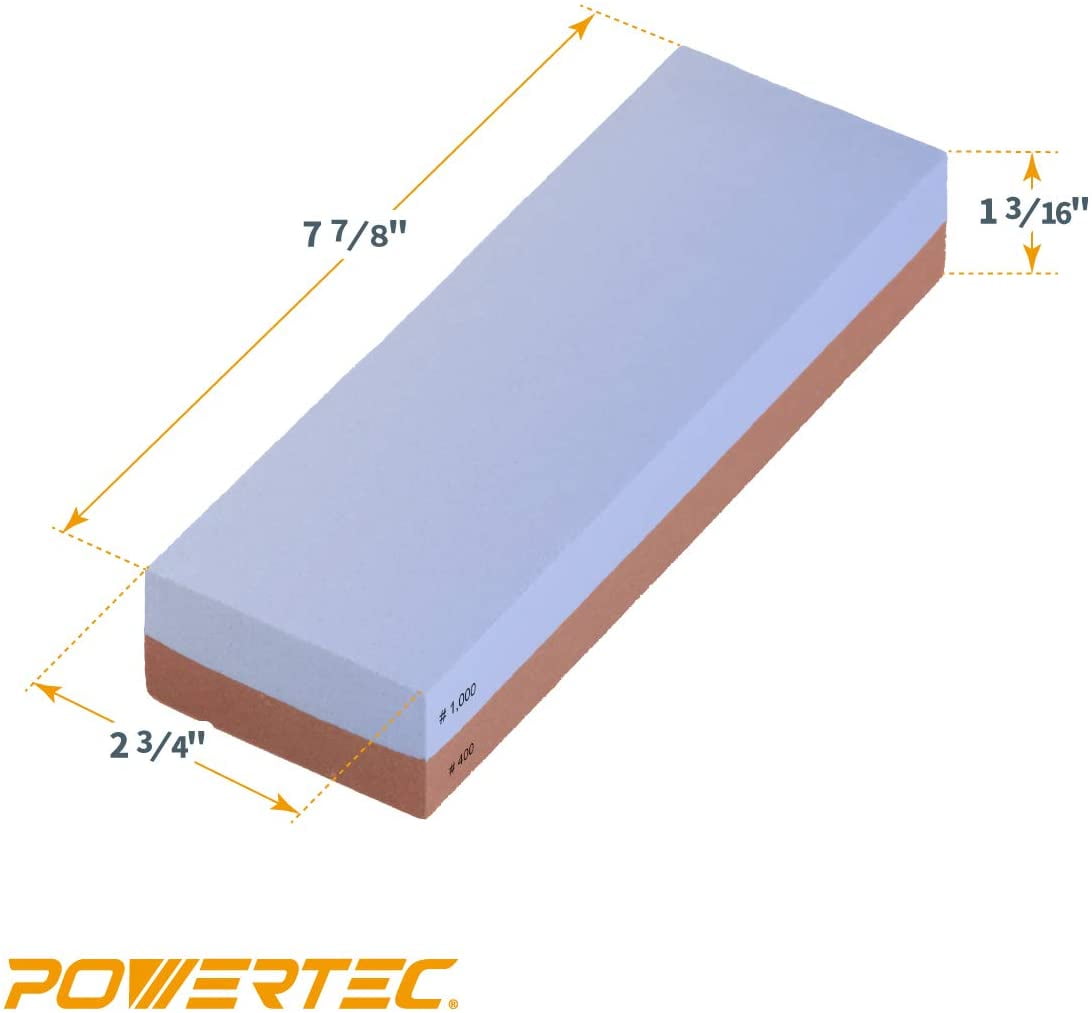 POWERTEC Sharpening Stone Holder with Whetstone Knife Sharpener Stones -  400/1000 3000/8000 4 Side Grit Waterstones 71722 - The Home Depot