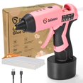thumbnail image 1 of Pistola de pegamento inalámbrica Gogonova de 2 Ah con 25 minibarras de pegamento, color rosa, 1 of 6