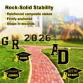 thumbnail image 3 of GameXcel Graduation Yard Signs Class of 2026, 11Pcs Congrats Grad Lawn Sign with Stakes, Black Gold Outdoor Decoration for High School College, 3 of 9