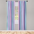 thumbnail image 3 of Ambesonne Abstract Curtains, Polka Dot with Stripes, Pair of 28"x63", Violet and Violet Blue, 3 of 5