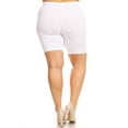 thumbnail image 4 of Women's Casual Plus Size Shorts High Waist Stretchy Biker Fit, 4 of 5