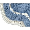 thumbnail image 4 of Home Weavers Allure Collection 100% Cotton Non-Slip Bathroom Rug Set Machine Washable Bathroom Rug-17"x24", Bath Rug- 21"x34", Runner- 21"x54", Blue Color 3 Piece Bath Rug set, 4 of 9