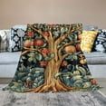 thumbnail image 2 of JEUXUS Excellent Hand Feel Tree Flannel Blanket (Universal 1) White, 2 of 6