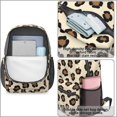 thumbnail image 4 of Brown and Beige Leopard Print 17" School Backpacks for Teens,Waterproof Oxford Fabric,S-Shape Padded Straps for School,Travel,Hiking,Camping, 4 of 6