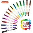 thumbnail image 4 of Dry Erase Markers, Shuttle Art 60 Bulk Pack 15 Colors Magnetic Whiteboard Markers with Erase, Fine Point Dry Erase Markers Perfect for Writing on Whiteboards, Glass, Mirror for Office, 4 of 8
