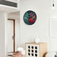 thumbnail image 6 of Indoor 12' Voice-Activated Luminous Decoration Wall Clock With LED Night Light Elegant Red Peacock, 6 of 8