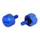 thumbnail image 1 of 2Pcs Motocicleta Azul Aleación Aluminio Moleteado Asiento Trasero Perno Tornillo, 1 of 1
