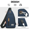 thumbnail image 6 of Vacemry Under $5 Crossbody Bag for Men, Watertight Chest Bag Multifunctional, Sports Outdoor Leisure Shoulder Backpack, Messenger Bag for Travel, Compact Carryall for Urban Adventure Essentials, 6 of 6