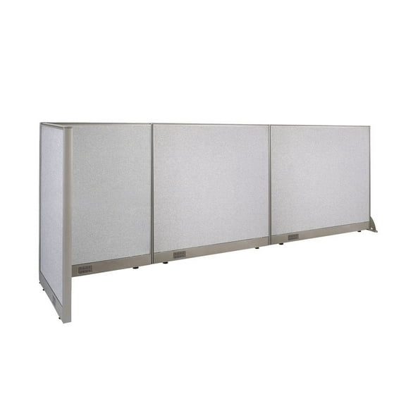 GOF L-shaped Freestanding Partition 30"D x 126"W x 48"H,  Office Room Divider, Privacy Screen, Workstation Cubicle