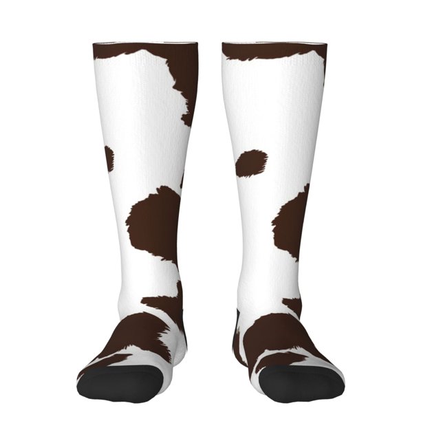 Balery Brown Cow Calcetines novedosos Calcetines deportivos Calcetines hasta la rodilla Calcetines de algodón Calcetines originales y geniales