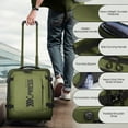thumbnail image 3 of Valise Cabine 17 Pouces Imperméable avec Roues, Valise Légère Approuvée, Vert Armée, 3 of 8