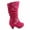 Pink, variant on Auto 8k Youth Girl's Kid's Zipper Low Heel Round Toe Buckle Dress Boot ( Fuchsia, 12 )