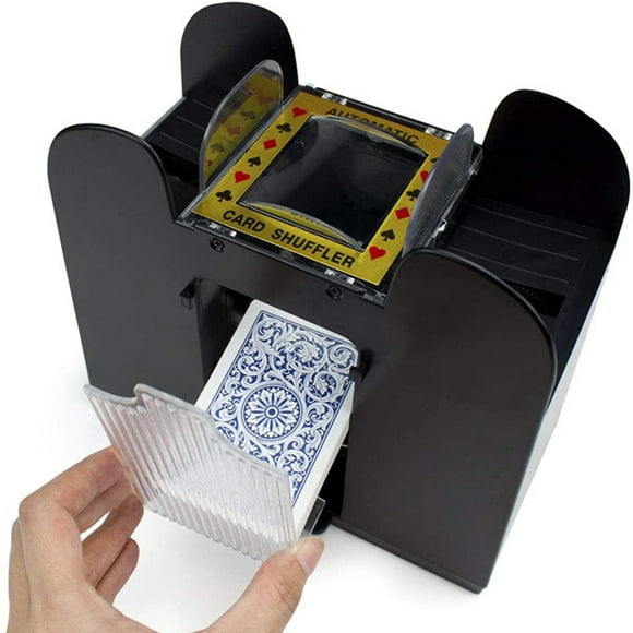 2 Decks Automatic Card Shuffler Automatic Playing Cards Shuffler Mixer Games Poker Sorter Machine Dispenser for Travel Home Festivals Xmas Party Battery Operated