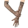 thumbnail image 4 of Women's Rhinestone Decorated Fishnet Gloves, Stretchy Mesh Party Gloves for Cosplay and Nightclub, Sparkling Evening Gloves with Crystal Accents, Dance Gloves for Costume Parties and Rave Events, 4 of 7