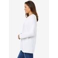 thumbnail image 3 of Woman Within Plus Size Perfect Long-Sleeve Crewneck Tee (Petite Available), 3 of 6