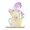 E, variant on B Wooden Easter Egg Bunny Statue Tabletop Ornament For Living Room Office Spring Holiday Home Decor