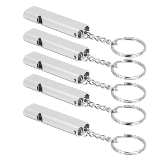 Silbato de doble tubo BuyWeek 5 piezas Aleación de aluminio emergencia