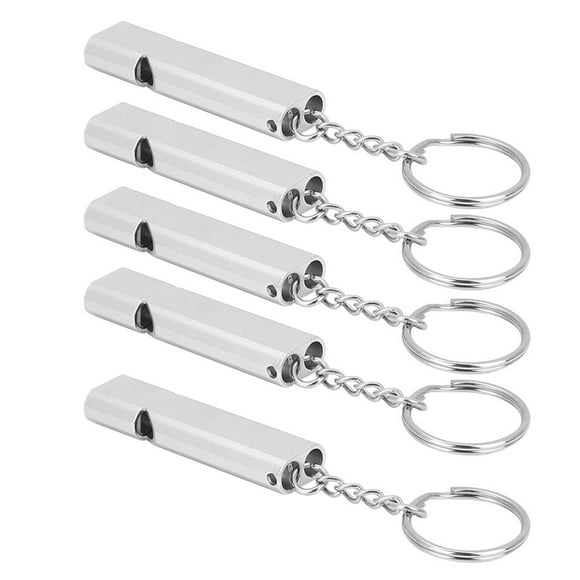 Silbato de doble tubo BuyWeek 5 piezas Aleación de aluminio emergencia