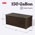 thumbnail image 3 of Keter Westwood 150 Gallon Durable Resin Outdoor Deck Box Storage Organization, Espresso Brown, 3 of 13
