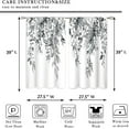 thumbnail image 4 of Eucalyptus Botanical Leaves Grey Floral Kitchen Window Curtains Over Sink Farmhouse Flower Leaf Small Window Treatment Cafe Short Curtains for Bathroom Treatment Tier Drapes 27.5x39 inch, 4 of 6