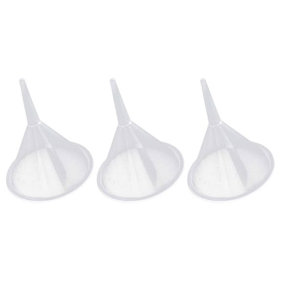 3 Pieces Clear Funnel Perfumes Funnel Small Funnel Plastic Funnel for Lab Water Bottle Powder Filling Bottles