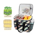 thumbnail image 2 of FORMRS Insulated Cooler Bag 24 Cans Capacity Soft Leakproof Lunch Box with Side Pockets, Isometric Green, 2 of 7