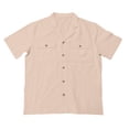 thumbnail image 4 of Mrmaere Men's Collared Button Down Shirt and Shorts Set Short Sleeve 2 Piece Open Front for Beach Travel Khaki XXL, 4 of 9
