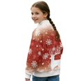 thumbnail image 4 of Xoenoiee Christmas Deer Snowflake Star Print Girls' 1/4 Zipper Sweatshirts Xmas Casual Oversized Long Sleeve Pullover Tops Cute Half Zipper Hoodie Sweater, Size 13-14 Years, 4 of 7