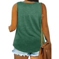thumbnail image 3 of Plus Size Women Solid Color Sleeveless Casual Tank Tops Crew Neck Simple Camisole 5XL, 3 of 4