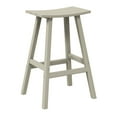 thumbnail image 4 of (2 pack) WestinTrends Malibu HDPE Outdoor Patio 29" Bar Stool Saddle Seat, Sand, 4 of 15