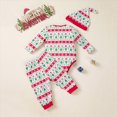 thumbnail image 4 of HCNTES Boys Winter Outfits My First Christmas Baby Boy Baby Boy Fall Clothes Long Sleeve "Merry Christmas", "Ho Ho Ho" Romper Xmas Pattern Jogger Pants 0 6 9 12 18 Months Boys Autumn Fall Set, 4 of 7
