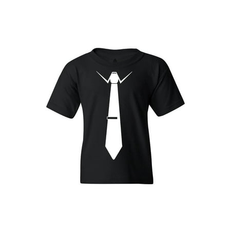 Tie Tuxedo T-shirt - Shop4Ever Youth White Tie Tuxedo Suit Party Costume Graphic Youth T-Shirt