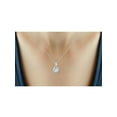 thumbnail image 3 of JewelersClub Silver Necklaces for Women –Silver Necklace for Women .925 Sterling Silver – Sky Blue Topaz Necklace Centerpiece, White Diamond Accents – Hypoallergenic Pendant, 3 of 4