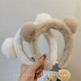 thumbnail image 4 of Cute Non-slip Hair Accessories Bear Ear Cartoon Headband Plush Hair Bands Hair Hoop KHAKI, 4 of 8