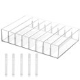 thumbnail image 2 of Cable Storage Box, Clear Plastic Cable Organizer Box, Plastic Cable Management Box with 5 Wire Ties, Desk Drawer Cable Box for Electronics Accessories Cosmetics Cash, 2 of 7