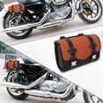 thumbnail image 2 of Motocicleta Alforja Manillar Bolsas Marrón 14.57''x5.51''x9.45'', 2 of 10