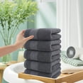 thumbnail image 5 of RBCKVXZ Dark Gray Bath Towels 13x28 Inch, Cotton Towel Set for Bathroom, Hotel, Gym, Spa, Thick Soft Extra Absorbent Quickly Dry 5 Pack, 5 of 7