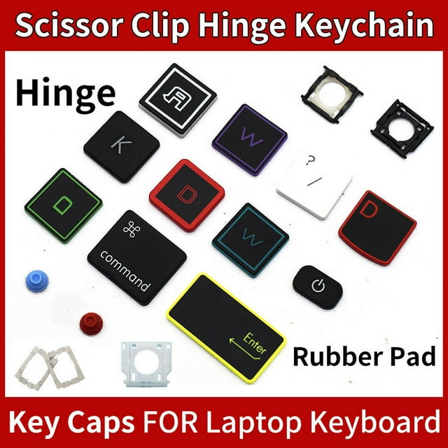 Replacement Keycap Key For Lenovo Asus Hp Toshiba Samsung Acer Sony Xiaomi Huawei IBM Msi All Series Laptop Keyboard KEY & Clips 2 Hinge