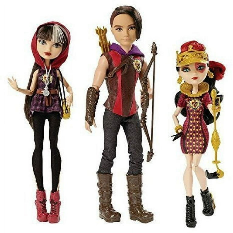 Ever After High Tri Castle On 3 Pack With Exclusive Hunter Huntsman, Cerise  Hood, and Lizzie Hearts Dolls