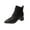 Black 1, variant on Wensltd Ankle Boots for Women Fashion Thick Sole Lace Up Chunky Wedge Booties Shoes Black