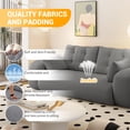 thumbnail image 2 of 78.7" Sleeper Sofa Bed,3-in-1 Teddy Fabric Multi-Functional Foldable Sofa Bed for Living Room,Guest Bed,Playroom,Grey, 2 of 7