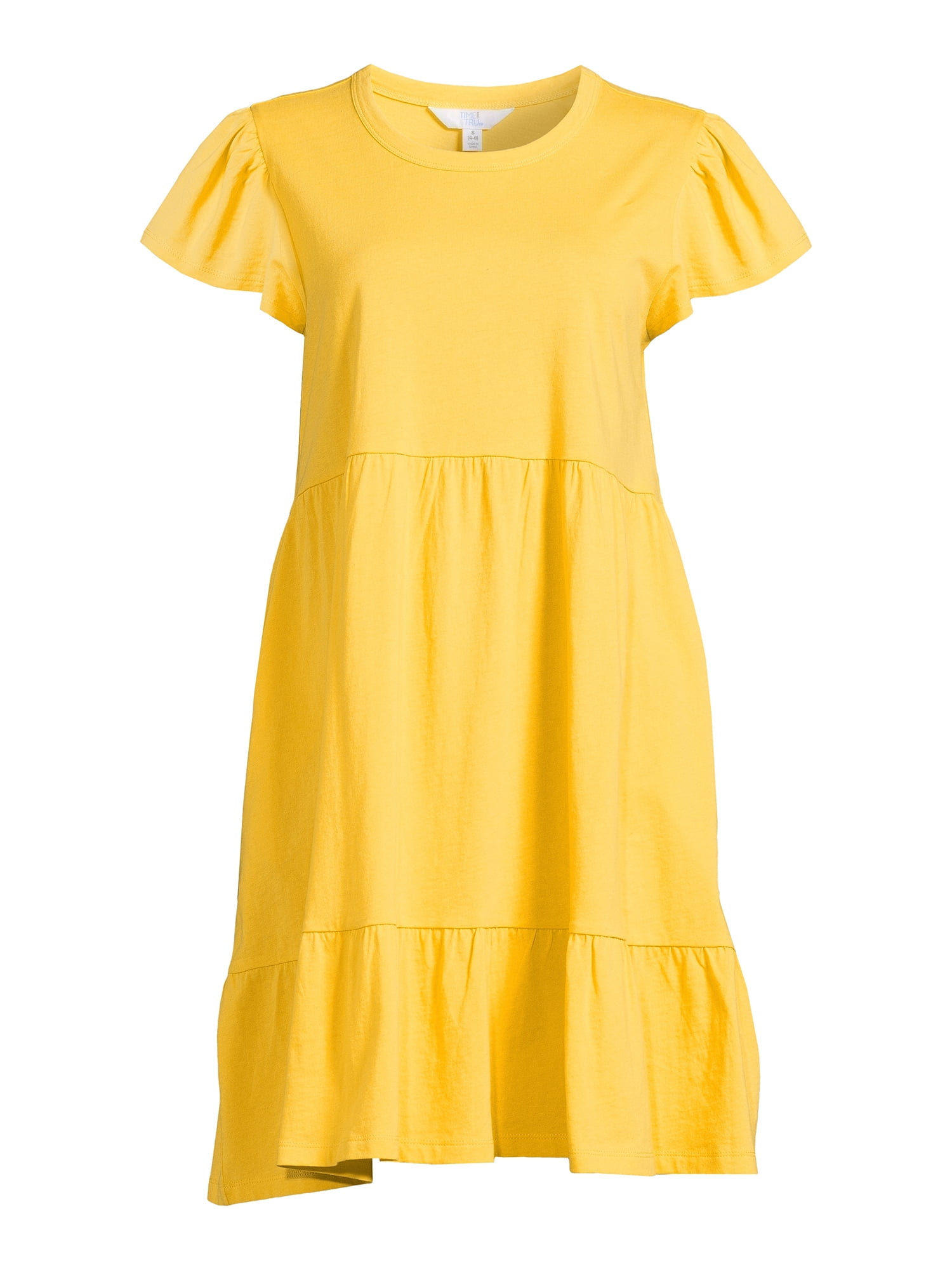 Short Sleeve Tiered Knit Dress 